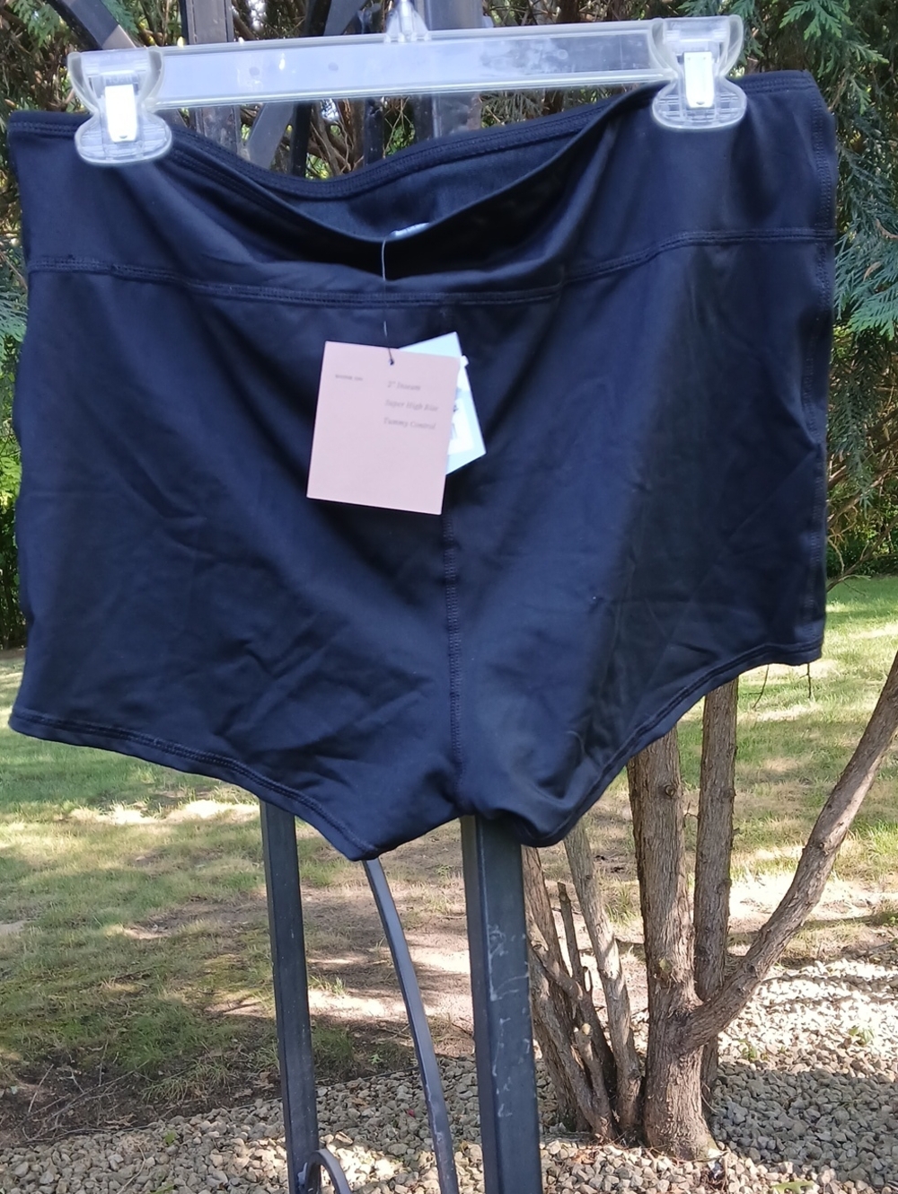 SHADE & SHORE TUMMY CONTROL SUPER HIGH RISE SWIM BOTTOM SZ L - Picture 5 of 9